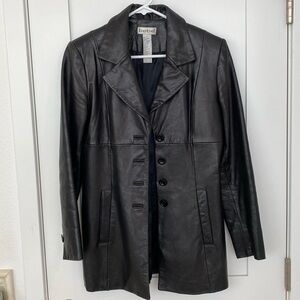 BEBE Full Leather Jacket Blazer